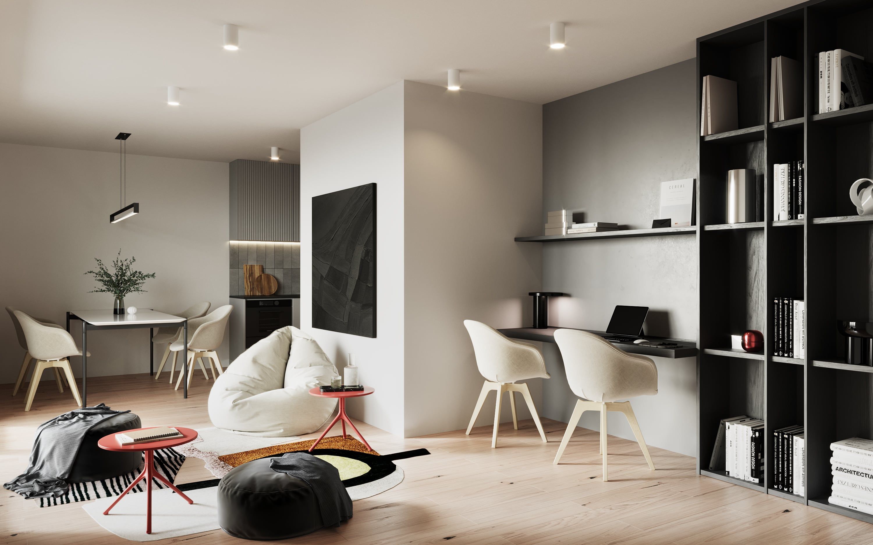 3D Interior Visualization of community space in the student housing in Stuttgart Germany 3D Interior Visualization of community space in the student housing in Stuttgart Germany