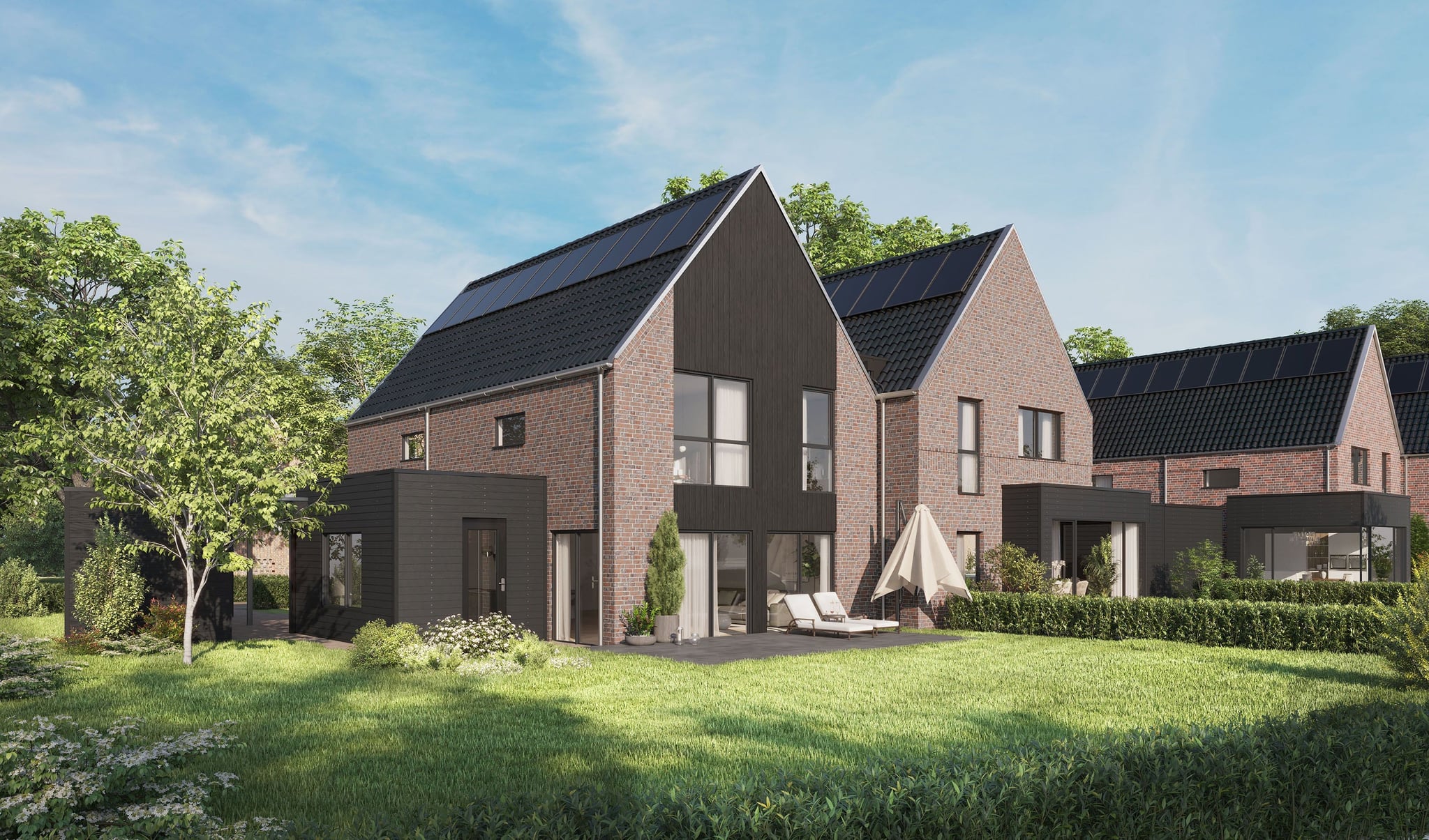3D Exterior architectural Visualization of Catalogue Family House with garden in Germany, Switzerland, Holland, Great Britain, Europe and United States of America 3D Exterior architectural Visualization of Catalogue Family House with garden in Germany, Switzerland, Holland, Great Britain, Europe and United States of America