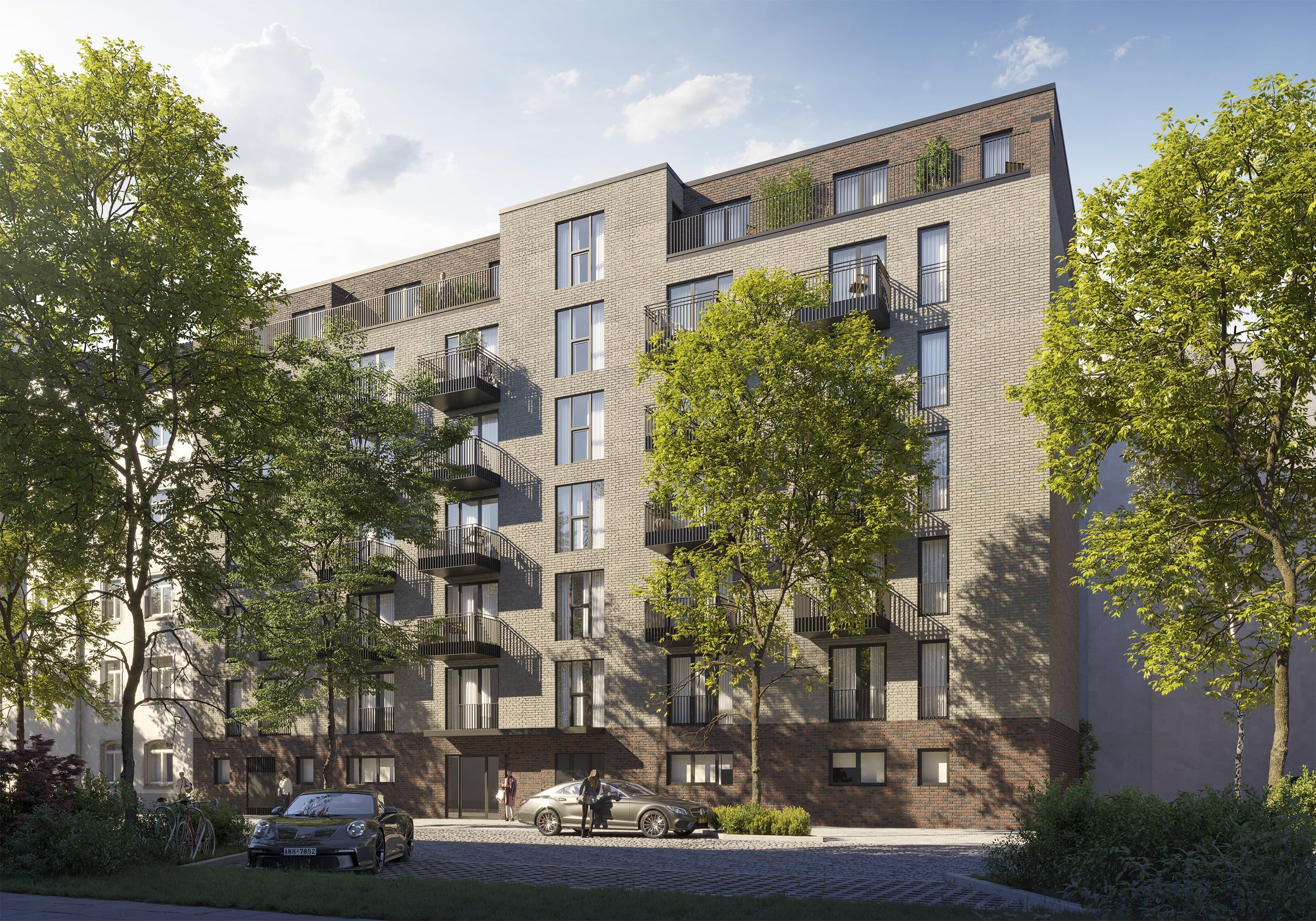 3D Exterior Visualization of multi family house in Hamburg Eimsbüttel Germany 3D Exterior Visualization of multi family house in Hamburg Eimsbüttel Germany