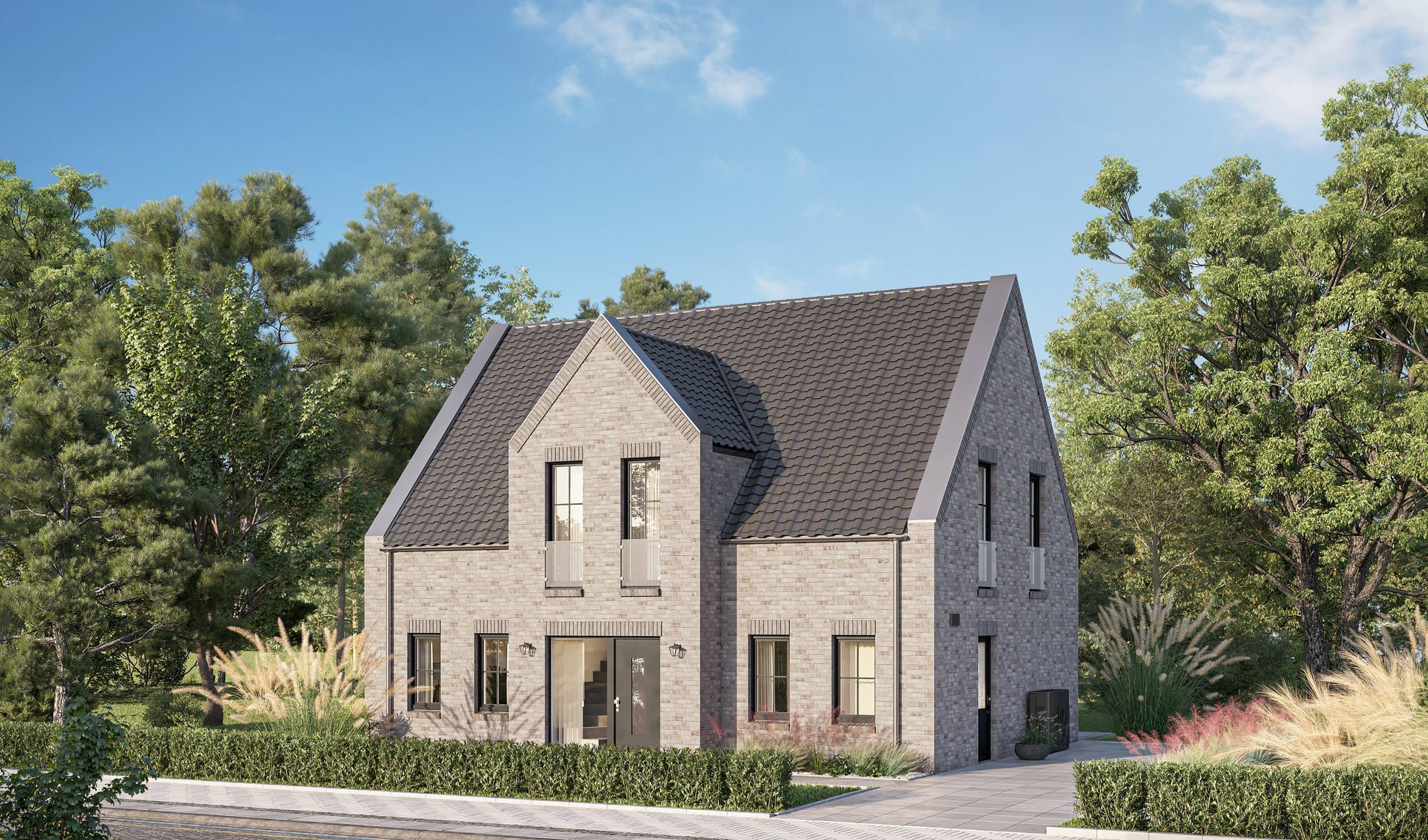 3D Exterior Architectural Visualization of Catalogue Family House with garden in Germany, Switzerland, Holland and Europe 3D Exterior Architectural Visualization of Catalogue Family House with garden in Germany, Switzerland, Holland and Europe