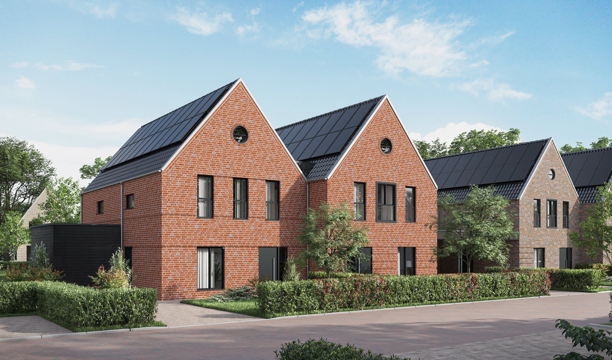 3D architectural Exterior Visualization of Catalogue Family House with garden in Germany, Switzerland, Holland, Great Britain, Europe and United States of America 3D architectural Exterior Visualization of Catalogue Family House with garden in Germany, Switzerland, Holland, Great Britain, Europe and United States of America