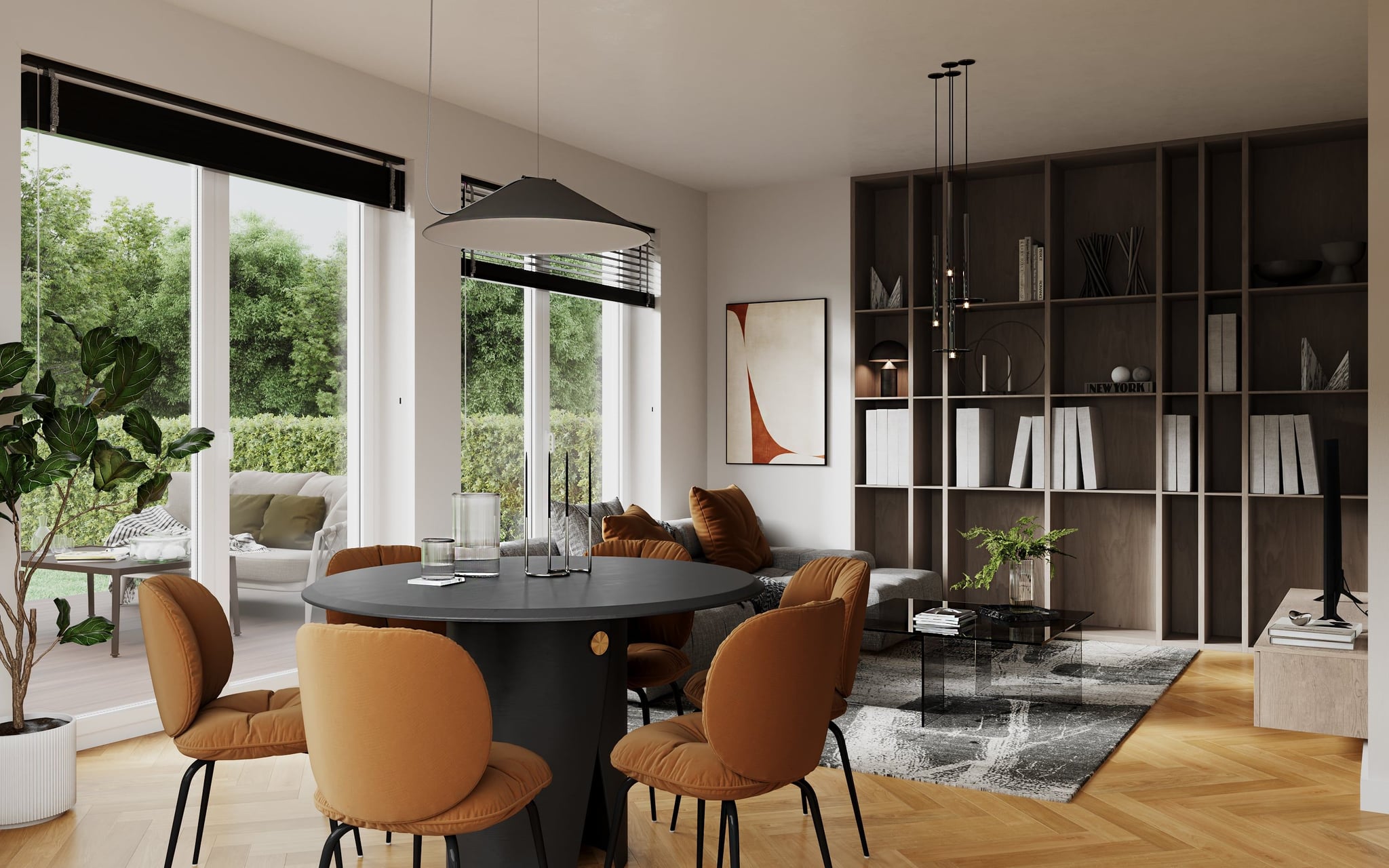3D Interior Visualization of living room in Catalogue Family House with garden in Germany, Switzerland, Holland, Great Britain, Europe and United States of America 3D Interior Visualization of living room in Catalogue Family House with garden in Germany, Switzerland, Holland, Great Britain, Europe and United States of America