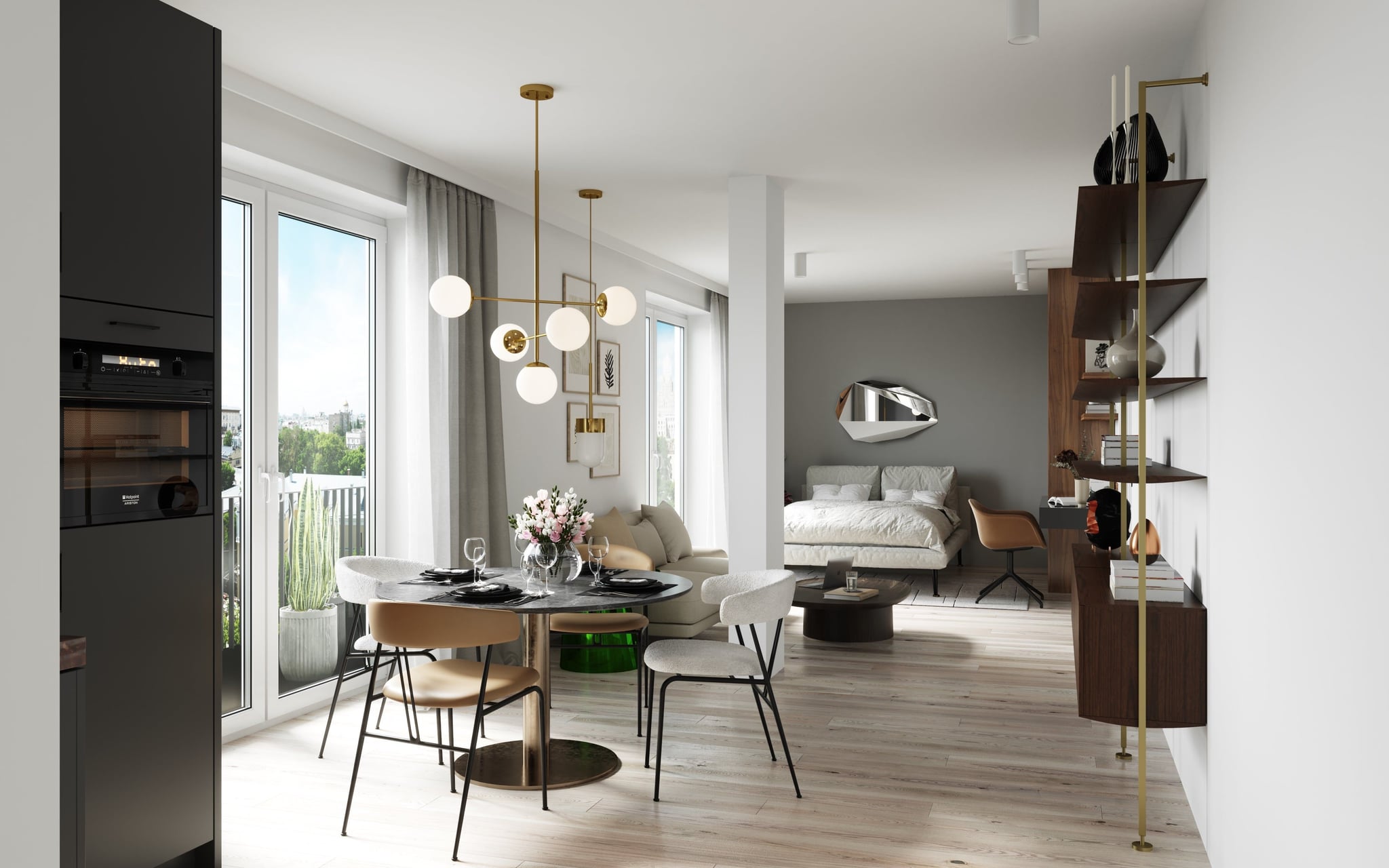 3D Interior Visualization of penthouse flat in multi family house in Hamburg Eimsbüttel, Germany 3D Interior Visualization of penthouse flat in multi family house in Hamburg Eimsbüttel, Germany